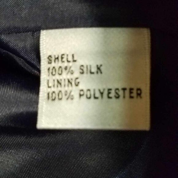 Stunning Talbots Navy Silk Textured Jacket size 4 - Picture 2 of 13